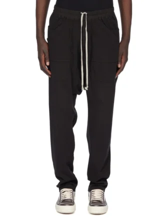 DRKSHDW FW25 CONCORDIANS CLASSIC CARGO DRAWSTRING IN BLACK COMPACT HEAVY JERSEY DU02E7370RIG-09 DRKSHDW FW25 CONCORDIANS CLASSIC CARGO DRAWSTRING IN BLACK COMPACT HEAVY JERSEY DU02E7370RIG-09