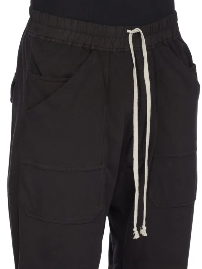 DRKSHDW FW25 CONCORDIANS CLASSIC CARGO DRAWSTRING IN BLACK COMPACT HEAVY JERSEY DU02E7370RIG-09 DRKSHDW FW25 CONCORDIANS CLASSIC CARGO DRAWSTRING IN BLACK COMPACT HEAVY JERSEY DU02E7370RIG-09