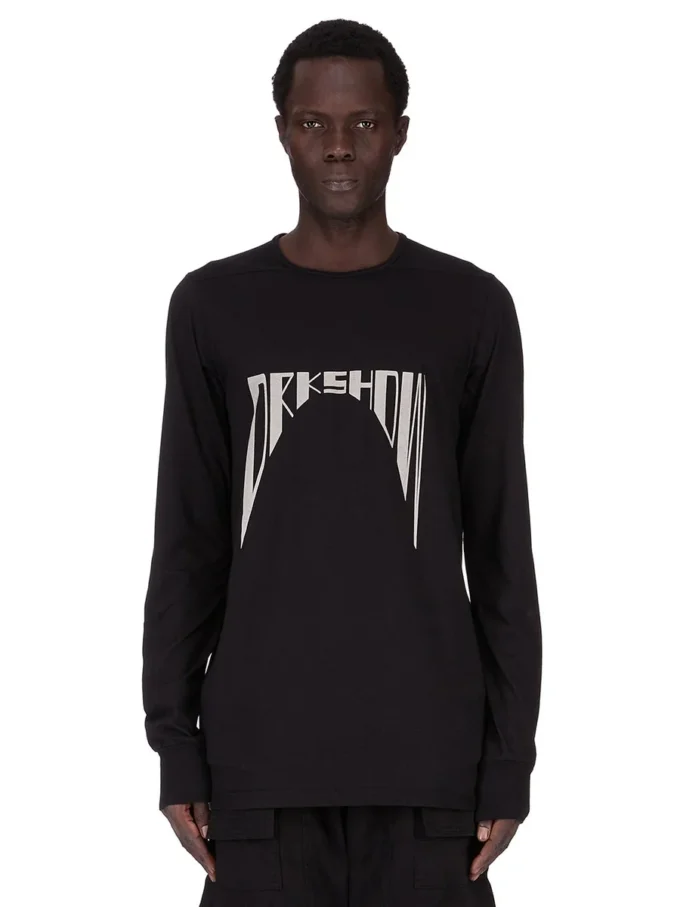 DRKSHDW FW25 CONCORDIANS LEVEL LS T IN BLACK MEDIUM WEIGHT COTTON JERSEY DU02E7260RNEP4-0908 DRKSHDW FW25 CONCORDIANS LEVEL LS T IN BLACK MEDIUM WEIGHT COTTON JERSEY DU02E7260RNEP4-0908