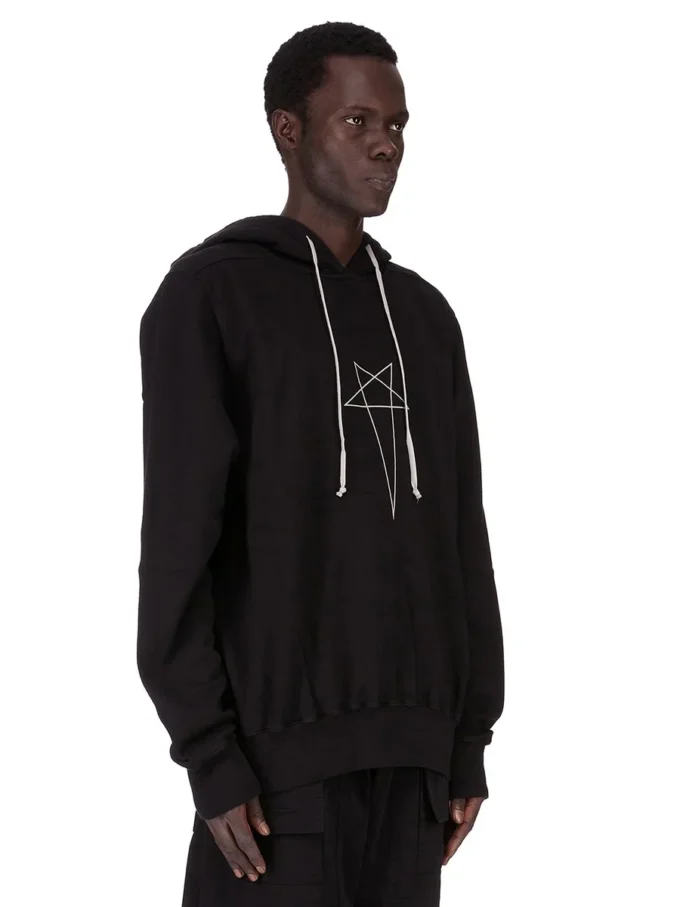 DRKSHDW FW25 CONCORDIANS OVERSIZED HOODIE IN BLACK/PEARL FURKA HEAVY SWEATSHIRT DU02E7262FEP3P-0908 DRKSHDW FW25 CONCORDIANS OVERSIZED HOODIE IN BLACK/PEARL FURKA HEAVY SWEATSHIRT DU02E7262FEP3P-0908