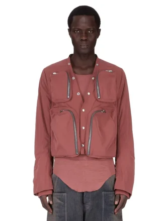 RICK OWENS FW25 CONCORDIANS CARGO JKT IN ROSEWOOD MATTE NYLON. RU02E1762MT-13 RICK OWENS FW25 CONCORDIANS CARGO JKT IN ROSEWOOD MATTE NYLON. RU02E1762MT-13
