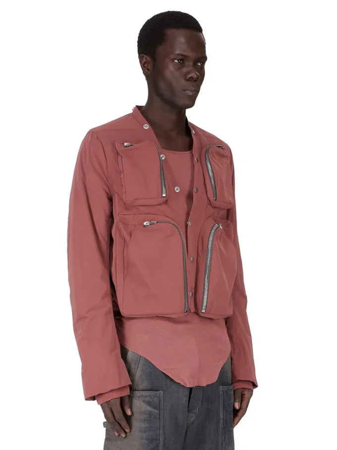 RICK OWENS FW25 CONCORDIANS CARGO JKT IN ROSEWOOD MATTE NYLON. RU02E1762MT-13 RICK OWENS FW25 CONCORDIANS CARGO JKT IN ROSEWOOD MATTE NYLON. RU02E1762MT-13