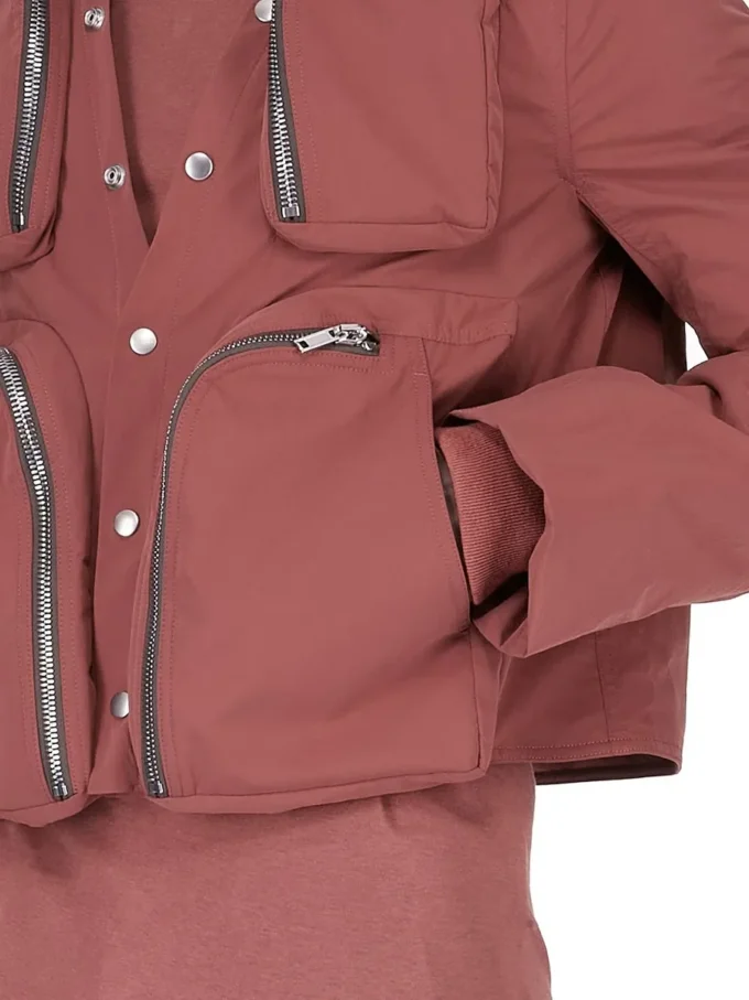 RICK OWENS FW25 CONCORDIANS CARGO JKT IN ROSEWOOD MATTE NYLON. RU02E1762MT-13 RICK OWENS FW25 CONCORDIANS CARGO JKT IN ROSEWOOD MATTE NYLON. RU02E1762MT-13