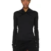 RICK OWENS FW25 CONCORDIANS KAIRO LS TOP IN BLACK VISCOSE CREPE JERSEY LI02E3212CVI-09 RICK OWENS FW25 CONCORDIANS KAIRO LS TOP IN BLACK VISCOSE CREPE JERSEY LI02E3212CVI-09