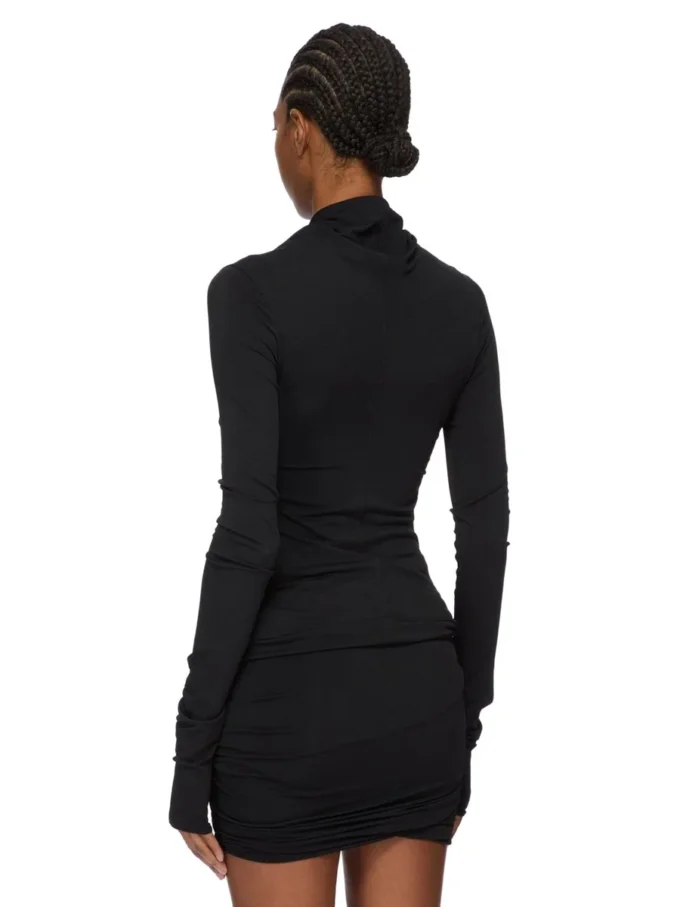 RICK OWENS FW25 CONCORDIANS KAIRO LS TOP IN BLACK VISCOSE CREPE JERSEY LI02E3212CVI-09 RICK OWENS FW25 CONCORDIANS KAIRO LS TOP IN BLACK VISCOSE CREPE JERSEY LI02E3212CVI-09