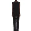 RICK OWENS FW25 CONCORDIANS NOUVEAU GOWN IN BLACK SHEER WOOL JERSEY. RP02E4574JWR-09 RICK OWENS FW25 CONCORDIANS NOUVEAU GOWN IN BLACK SHEER WOOL JERSEY. RP02E4574JWR-09