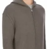 RICK OWENS FW25 CONCORDIANS PRECOLLECTION ZIPPED HOODIE IN DUST LAS PALMAS CASHMERE KNIT. RU02E1666KLWS-34 RICK OWENS FW25 CONCORDIANS PRECOLLECTION ZIPPED HOODIE IN DUST LAS PALMAS CASHMERE KNIT. RU02E1666KLWS-34