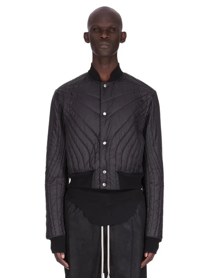 RICK OWENS FW25 CONCORDIANS QUILTED FLIGHT JKT IN BLACK LIGHT NYLON RU02E1727NPT1-09 RICK OWENS FW25 CONCORDIANS QUILTED FLIGHT JKT IN BLACK LIGHT NYLON RU02E1727NPT1-09