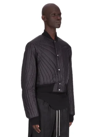 RICK OWENS FW25 CONCORDIANS QUILTED FLIGHT JKT IN BLACK LIGHT NYLON RU02E1727NPT1-09 RICK OWENS FW25 CONCORDIANS QUILTED FLIGHT JKT IN BLACK LIGHT NYLON RU02E1727NPT1-09