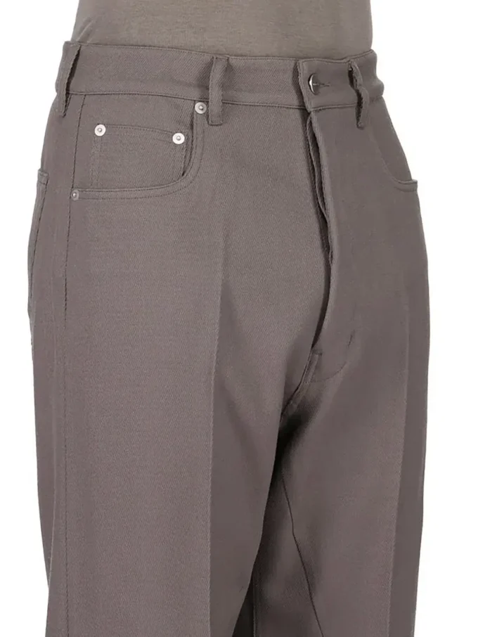 RICK OWENS FW25 CONCORDIANS RUNWAY GETH JEANS IN DUST WOOL DRILL. RU02E1333WD-34