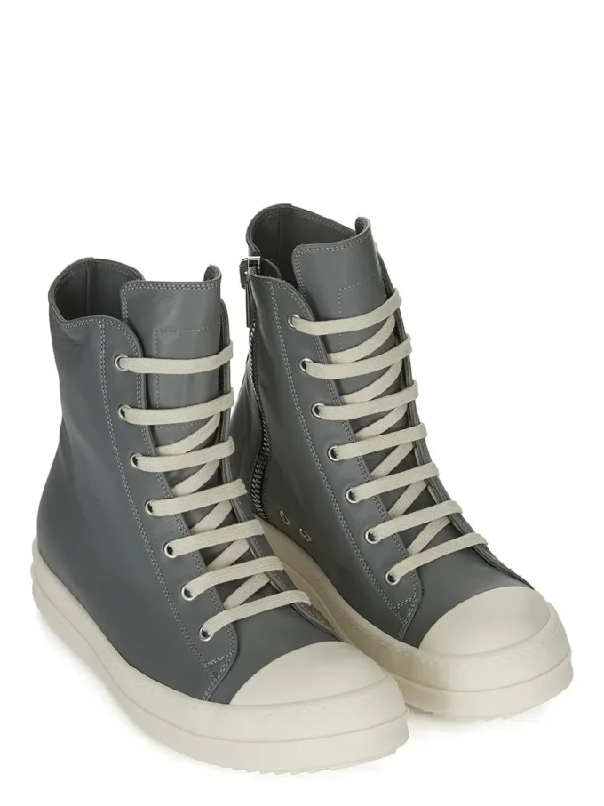 RICK OWENS FW25 CONCORDIANS SNEAKERS IN WASHED INDIGO/MILK/MILK FULL GRAIN COW LEATHER RP02E4890LCO-0611 RICK OWENS FW25 CONCORDIANS SNEAKERS IN WASHED INDIGO/MILK/MILK FULL GRAIN COW LEATHER RP02E4890LCO-0611