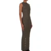 RICK OWENS FW25 CONCORDIANS TANK DRESS MOTIVO IN BOSCO LIGHTWEIGHT RASATO KNIT RP02E4676MLK-25 RICK OWENS FW25 CONCORDIANS TANK DRESS MOTIVO IN BOSCO LIGHTWEIGHT RASATO KNIT RP02E4676MLK-25